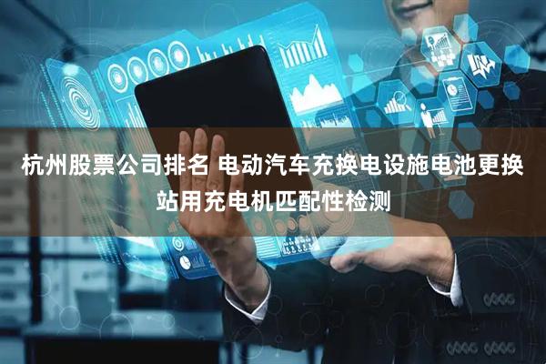 杭州股票公司排名 电动汽车充换电设施电池更换站用充电机匹配性检测